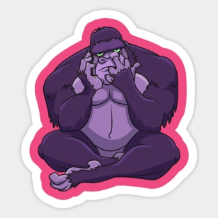 Picky Gorilla Sticker